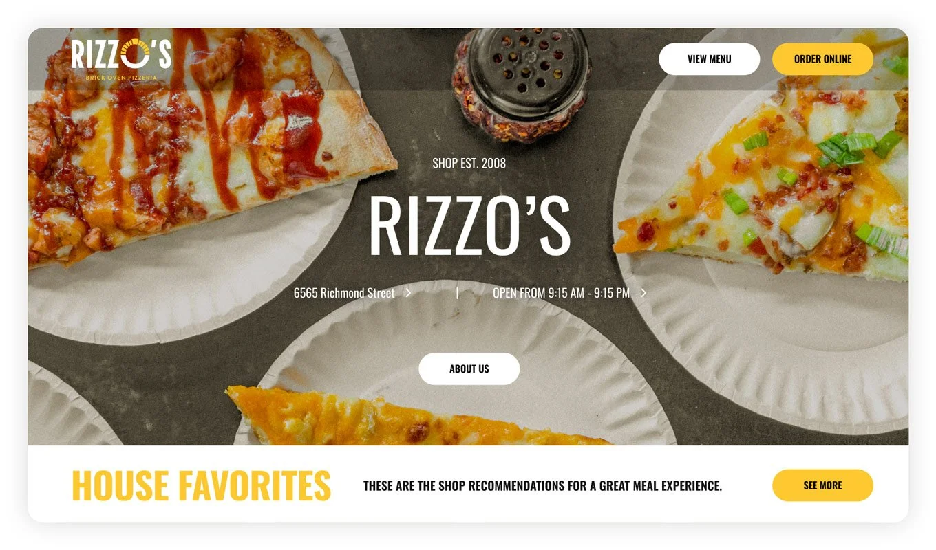 famiglia pizza website