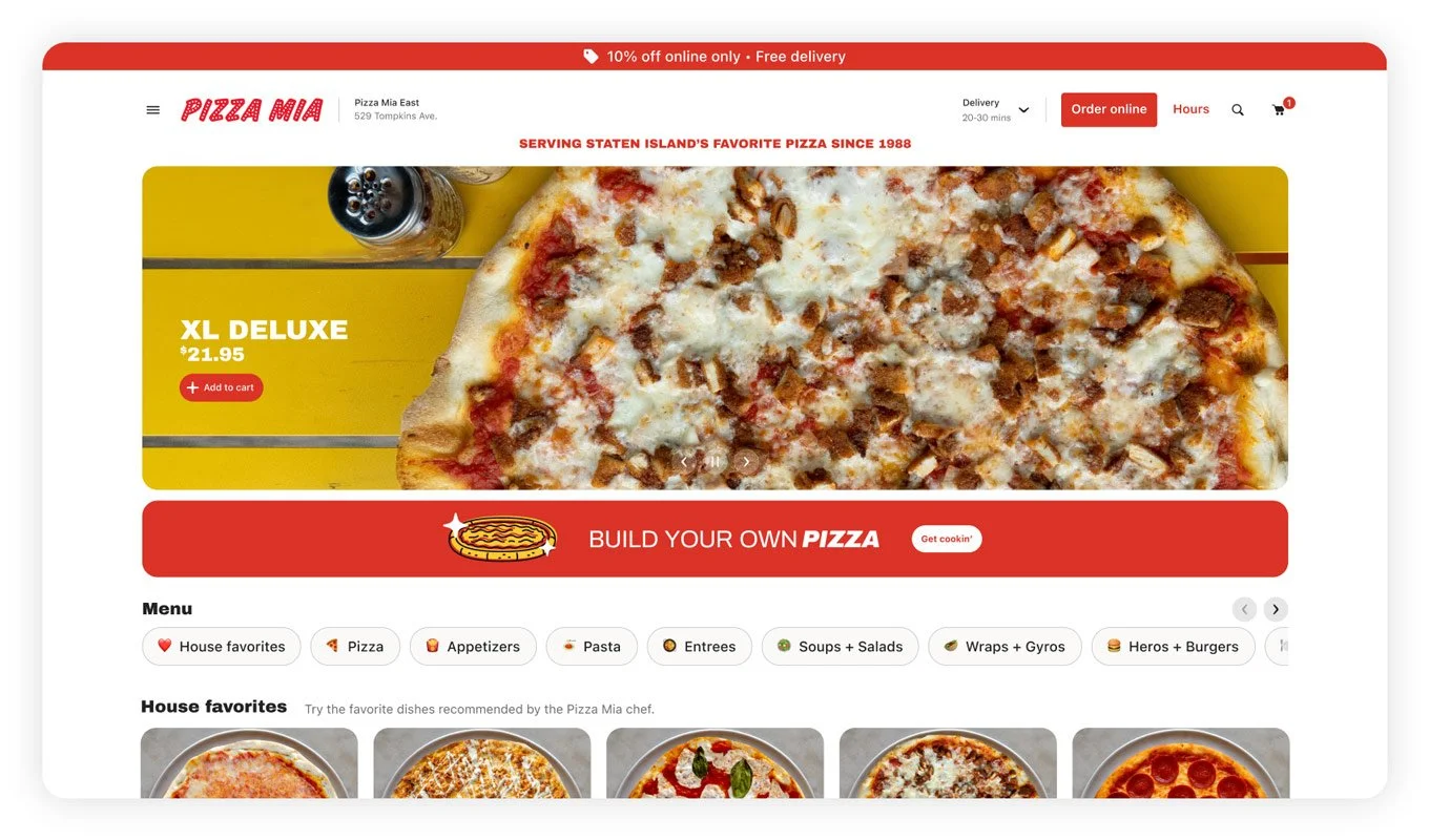 perfetto custom pizza design