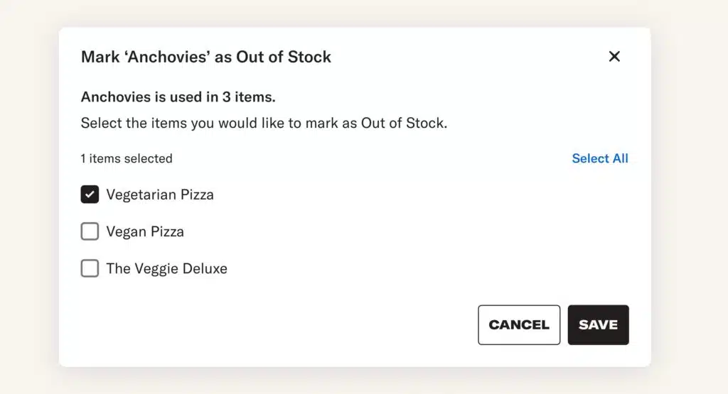 Manage Your Full Menu in One Place 2