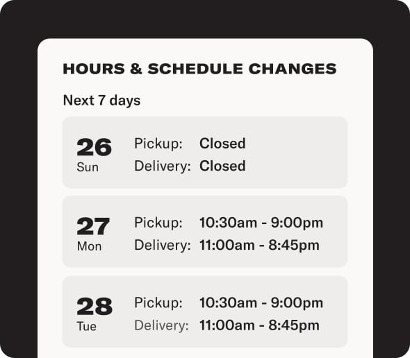Manage your hours